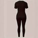 Women's Fashion Tight Fitting T-Shirt And Pants Set Short Sleeved Clothing Outfit For Women_ecoleips.com