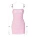 Women's Sexy Strapless One-Shoulder Pleated Suspender Bodycon Dress European American Style 2025 New Fashion Tight Dress_ecoleips.com