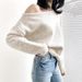 Korean Chic Oversized Off-Shoulder Sweater - French-Inspired Batwing Sleeve Knit Top For Women (Gray, Black, Beige, One Size)_ecoleips.com