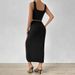Voya Women's Elegant Style Set, Stylish Sleeveless Vest, Half Skirt Two-piece Set, Spring New Style_ecoleips.com