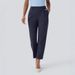 Women's Clothing Women's High Waist Side Pocket Nine Point Pants Business Casual Yoga Pants_ecoleips.com