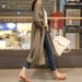 8852025 Spring New Loose Large Cotton And Cardigan Medium To Linens Long Sleeve Coat Trendy_ecoleips.com