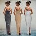 Elegant Back-Slit Sequin Evening Dress For Women – Stunning Off-Shoulder Formal Gown With High Waist (Black/Nude/White, S-Xxl)_ecoleips.com