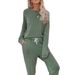 Women's Long Sleeve T-Shirt And Pants Set Casual Home Wear Two-Piece Outfit Autumn Winter_ecoleips.com