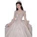Luxury Lace Wedding Dress for Brides 2026 New Style Long Sleeved Gown Suitable for Petite plus Sizes And Maternity Wear Heavy Embroidery D109_ecoleips.com
