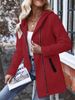 Fleece-Lined Hooded Zip-Up Jacket – Stylish Pullover With Side Zipper, Soft & Warm, Casual Chic For Women (Red, Grey, Black, S-XL)_ecoleips.com