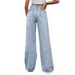 Women's Clothing Trendy Denim Trousers Women's Clothing Hot Sale Casual Fashion Ripped Trousers_ecoleips.com