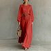 2026 European And American Cross-border Independent Site SHEIN Elegant Long-sleeve Button Dress, Popular Model_ecoleips.com