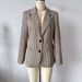 "Women's Slim Fit Plaid Blazer Jacket For Autumn - Office Commute & Casual Wear - Loose Fit Comfort - Trendy Checkered Pattern - Brown/Black/Grey"_ecoleips.com