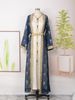 Verve MT029 Arabic Clothing Robe Embroidered Cardigan Vest Two-Piece Dress_ecoleips.com