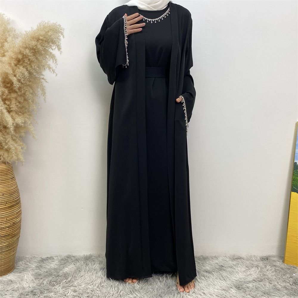 Verve Dubai Sleeveless Dress With Muslim Cardigan Coat 2006+6595_ecoleips.com