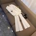Women's Clothing Professional Suit Fashion One Button Cloth Button Mid Length Suit Flared Pants Suit Two Piece Suit_ecoleips.com