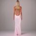 Elegant Satin Slip Dress With Back Tie Detail & Allure Sequins | Backless Bodycon Evening Gown_ecoleips.com