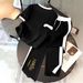 Women's Luxury Art Print Two Piece Set Gold Creative Letter Patchwork Wide Leg Pants Short Sleeve Top Spring/Summer_ecoleips.com