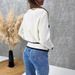 Knit Cardigan With Pearl Buttons – V-Neck Long Sleeve Open Front Sweater For Women (White/Black/Red/Pink, S-XL)_ecoleips.com