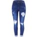 2025 Fall New European And American Cross-Border Wish Trendy Fashion Ripped Washed Women's Jeans_ecoleips.com