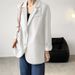Women’s Clothing Small Suit Jacket For Women Korean Style Loose Spring And Autumn British Style White Short Ins Suit Small Top_ecoleips.com