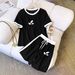 Women's Clothing Summer Style Two Piece Set Leaf Print Casual Short Sleeve Top And Shorts American Hot Selling_ecoleips.com