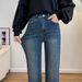 Women's Slim Fit Loose Jeans 2025 High Waist New Slimming Straight Casual Wide Leg Pants_ecoleips.com