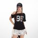 HeyHenry Women's Asymmetrical Print Top Short Sleeve Slim Fit Trendy T-Shirt Hot Girl Summer Niche_ecoleips.com