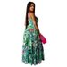Women's Clothing Flowy Maxi Dress With Pleated Detail, Strapless Smocked Sundress For Women, Floral Print Swing Dress_ecoleips.com