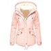 Women's Clothing Waist Plus Velvet Thick Warm Cotton Coat Women's Medium And Long Plush Coat_ecoleips.com