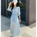 2025 Spring Summer New Style Tummy Control Slimming Tencel Waist Shirt Strap Satin Dress Two-Piece Set For Women_ecoleips.com