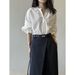 Yanshuang Pure Cotton Round Neck Shirt For Women, Autumn New Chic Mature Commuter Long Sleeve Top 82583_ecoleips.com