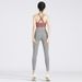 Peach High Waist One-Piece No Embarrassing Line Sports Running Nine-Point Anti-Rolling Edge Fitness Training Yoga Pants_ecoleips.com