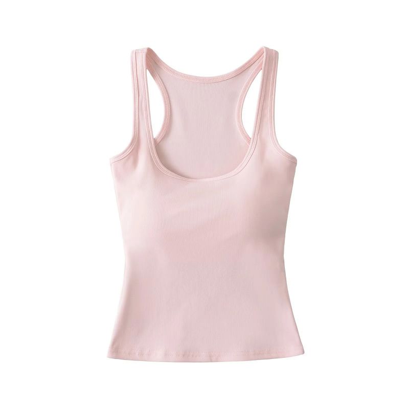 Women's Clothing Summer New Eight Color Hot Girl Street Flaming Suspender Vest Women With Chest Pad Elasticity Slimming Outerwear_ecoleips.com