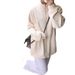 Cozy Sherpa-Lined Zip-Up Hoodie – Oversized Anime Print Fleece Jacket (M-XXL, Navy/Beige) Streetwear For Petite Women_ecoleips.com