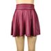 2025 Women's High Waist A-Line Pleated Sun Leather Skirt_ecoleips.com