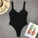 European And American Style Women's One Piece Swimsuit Solid Color Underwire Push Up Sexy Swimwear 2019 9298_ecoleips.com