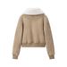 Aria Basics ZRAZ Wholesale Foreign Trade European And American Style New Women's Fashion Versatile Chic Fur-Lined Jacket Coat_ecoleips.com