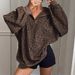 Trendy Zip-Up Corduroy Hoodie – Bold Leopard Print – Streetwear Essential – Oversized Fit For Women – Soft & Stylish Pullover_ecoleips.com