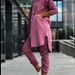 Women's Clothing new fashion casual hooded fleece sweatshirt jacket two piece set for women_ecoleips.com