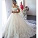 Wedding Dress New Dress One Shoulder Fluffy Tulle Skirt Trailing Wedding Dress_ecoleips.com