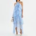 New 2026 Summer Layered Ruffle Edge Cake Long Dress Lady Casual Backless Beach Dress Sexy Halter Hollow Sleeveless Holiday Dress_ecoleips.com