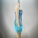 Women's Clothing New Blue Sexy Tube Top Feather Sequin Hip Dress_ecoleips.com