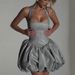 Women's Clothing Elegant Halter Neck Tie Bow Short Dress Elegant Off-Shoulder Bow Tie Wrap Mini Dress With Puff Skirt - Stylish Streetwear For Women_ecoleips.com