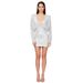 Verve New Women's Deep V Long Sleeve Bodycon Elegant Backless Sequin Gown Dress For Women_ecoleips.com