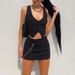 Casual Versatile Women's Sexy Crop Top + High Waist Skirt Two-Piece Set Striped Outfit_ecoleips.com