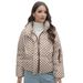 Coat Plaid Large Size Women's Jacket Bread Clothing Warm Down Padded Jacket Women's Padded Jacket_ecoleips.com