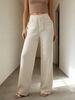 2026 Summer New Linen Textured Wide-leg Pants For Women, High-waisted Straight Bag Slim Casual Trousers_ecoleips.com