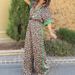 Women's Clothing Women's Casual Leopard Print Contrast Edge Cardigan Metal Button Top Suit_ecoleips.com