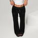 Voya 2026 Women's Simple Elegant Velvet Casual Pants Drawstring Slimming Drawstring Wide-leg Pants That Slim The Legs And Elongate The Legs
_ecoleips.com