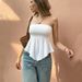 Women's Clothing Sexy Strapless Pullover Top Sleeveless Stretch Off-Shoulder Spring/Autumn Summer_ecoleips.com