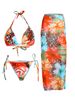 Aria Basics 2025 New European And American Foreign Trade Printed Triangle Cup Cover-Up Long Skirt Bikini Three-Piece Swimsuit For_ecoleips.com