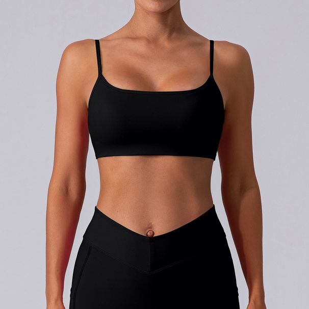 Europea Ad America Cross-Border Tight Twist Kot Beautiful Back Gathered Fitess Sports Bra Brushed Yoga Top For_ecoleips.com