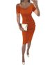 Verve 2025 Spring Summer Women's Fashion Sexy Off-Shoulder Rhinestone Strap Dress Women_ecoleips.com